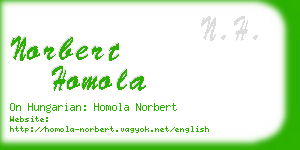 norbert homola business card